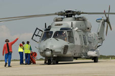 NH90 Caïman arrivant à Lanvéoc. (©Marine Nationale)