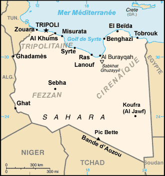 Carte de la Libye. (©DR)
