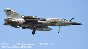 Mirage F1CR (620/ 112-CT) à Malte. (©Stephen J Borg)