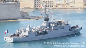 L’aviso Commandant Ducuing fait une escale à la Valette (Malte). (©www.maltaspotting.com)