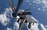 Ravitaillement en vol BDU d'un Mirage 2000D. (©Ministère de la Défense)