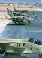 Jaguar A de l'Armée de l'air à Al Asha en Arabie Saoudite durant la Guerre du Golfe. (©SHAA)
