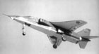 Prototype Jaguar M-05 lors de son vol initial le 14 novembre 1969 à Melun-Villaroche. Notez les volets à bracage continu. (©Daniel Pierre)