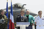 Visite du Président de la République, Nicolas Sarkozy sur le Charles de Gaulle. (©Marine Nationale)